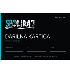 Darilna Kartica Spoliraj.si | Darilo za Ljubitelje Avtov